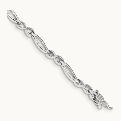 Diamond 7 in Infinity Link Bracelet, 14K White Gold