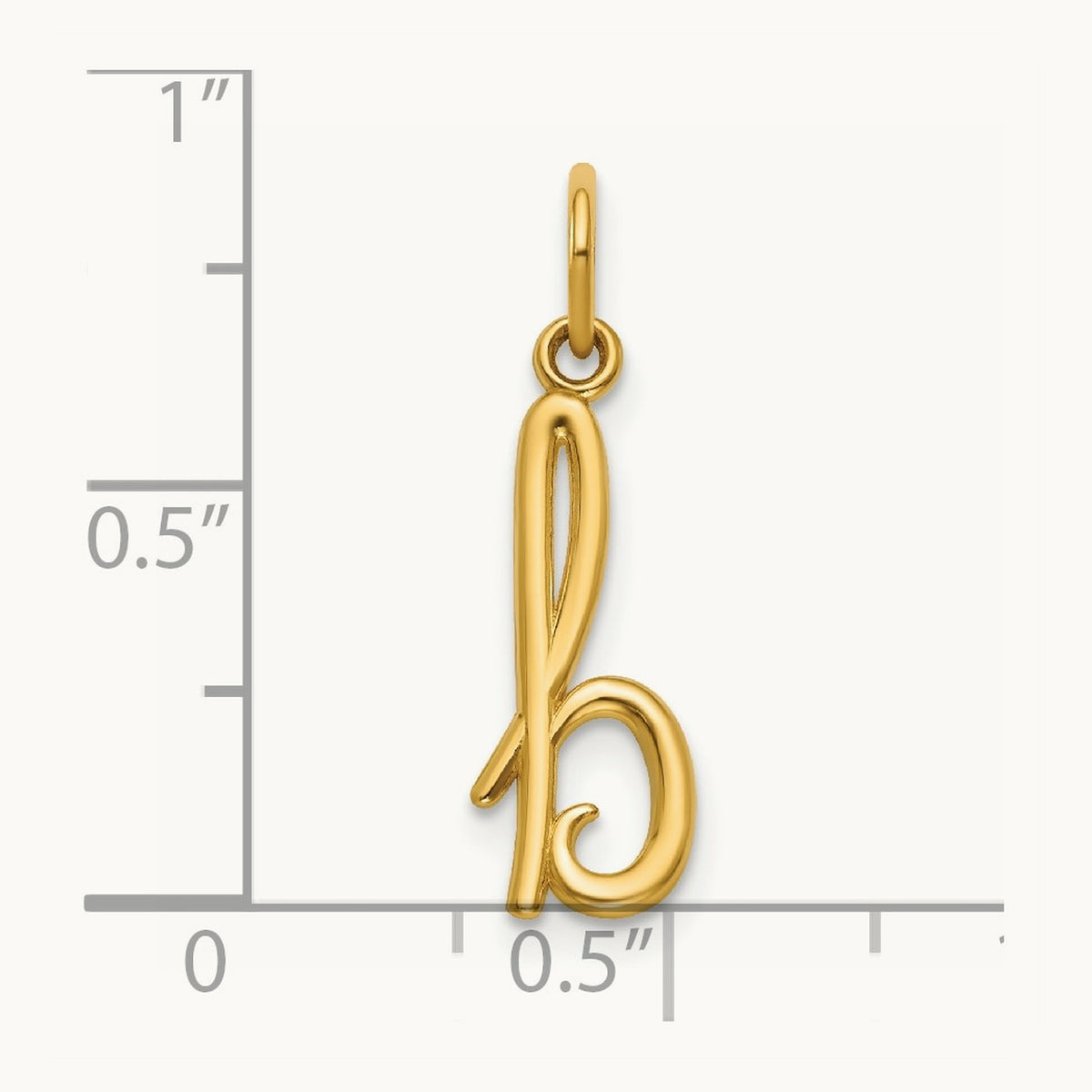 Initial Charm, 14K Yellow Gold