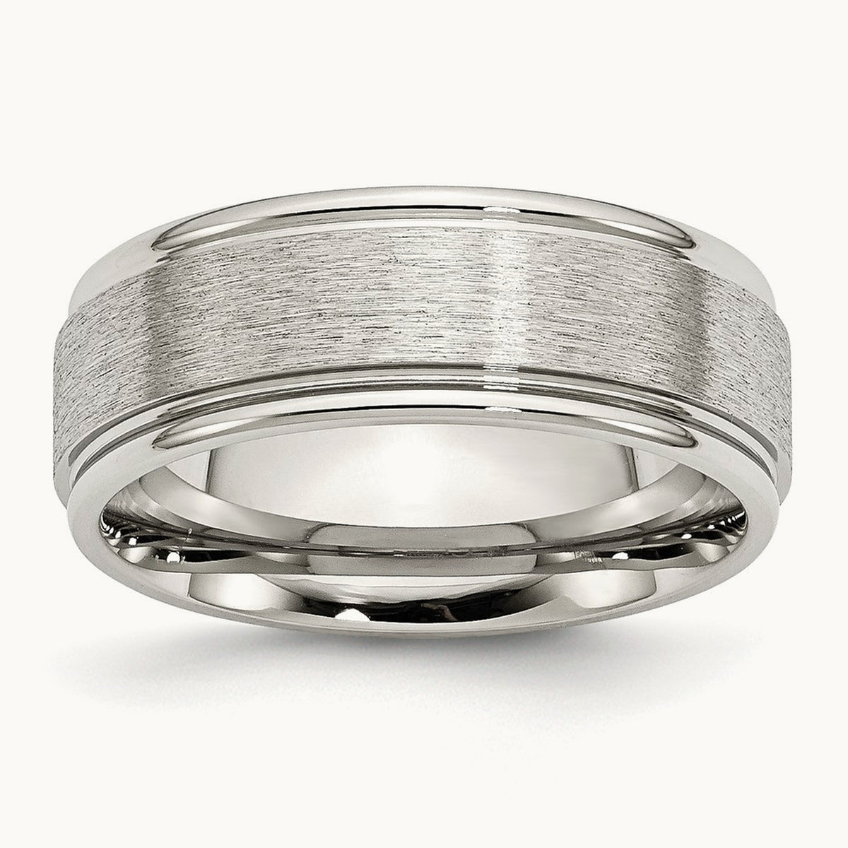 Brushed and Polished Grooved Edge Band — 8mm