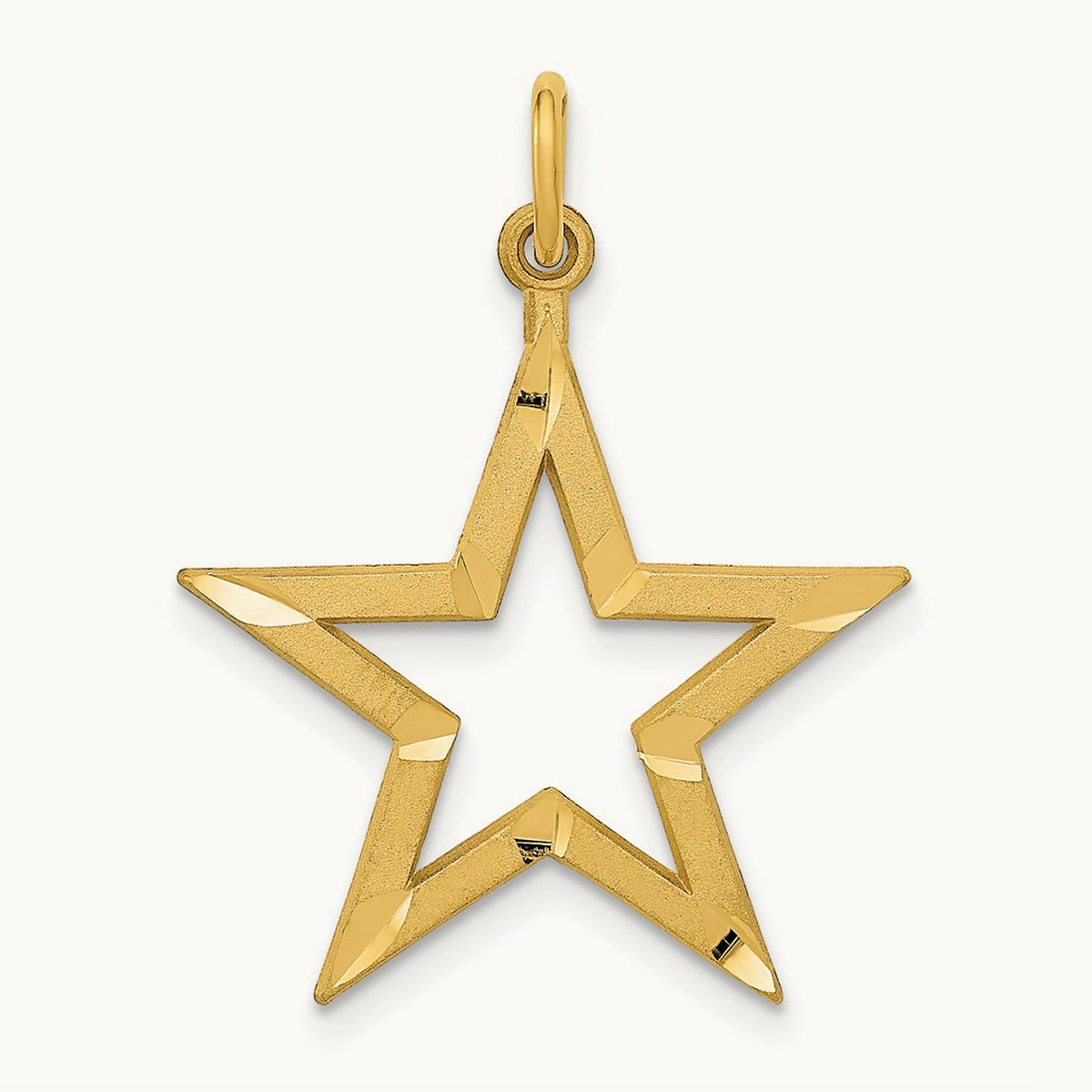 Diamond-cut Star Charm — 27mm