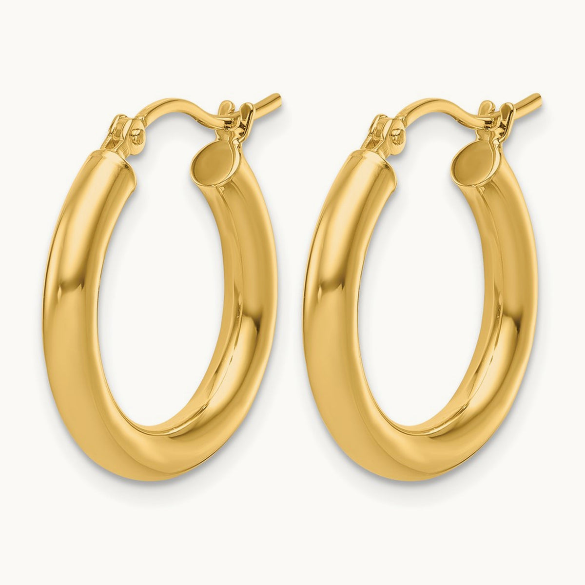 Polished Hinged Hoop Earrings, 10K — Leslie's