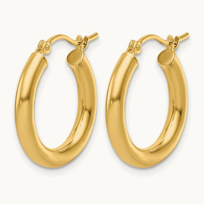 Polished Hinged Hoop Earrings, 10K — Leslie's