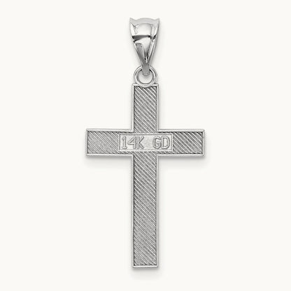 Cross Pendant, 14K White Gold