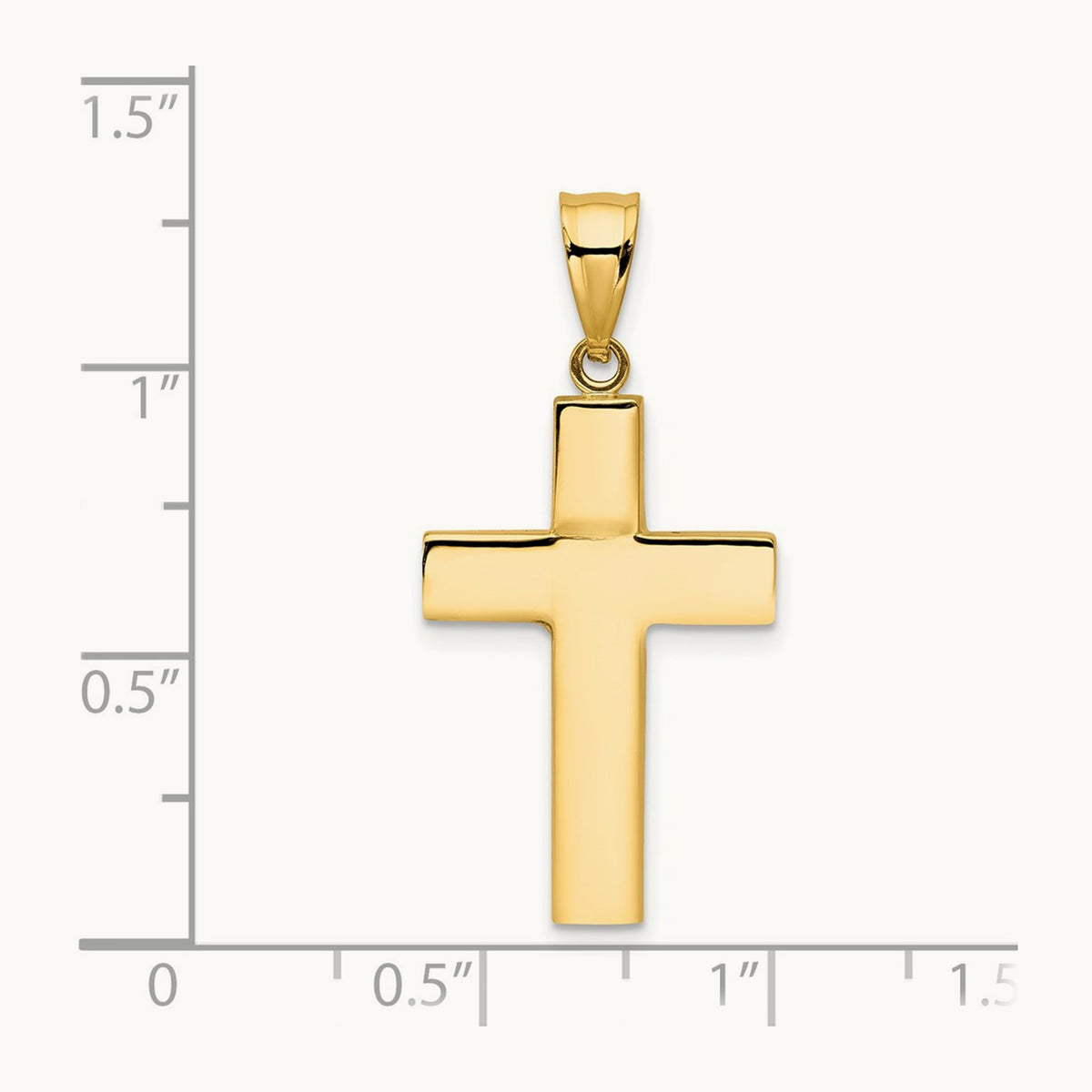Hollow Cross Pendant, 14K