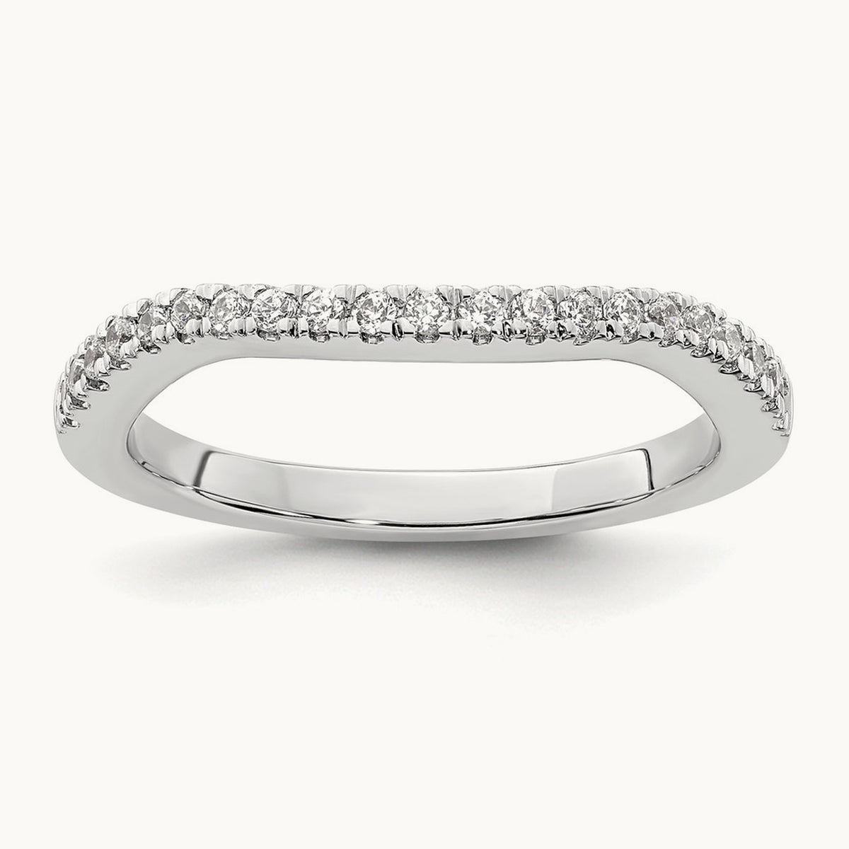 Contoured Wedding Band — 1/5 ct, 7