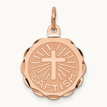 Baptism Charm, 14K Rose Gold
