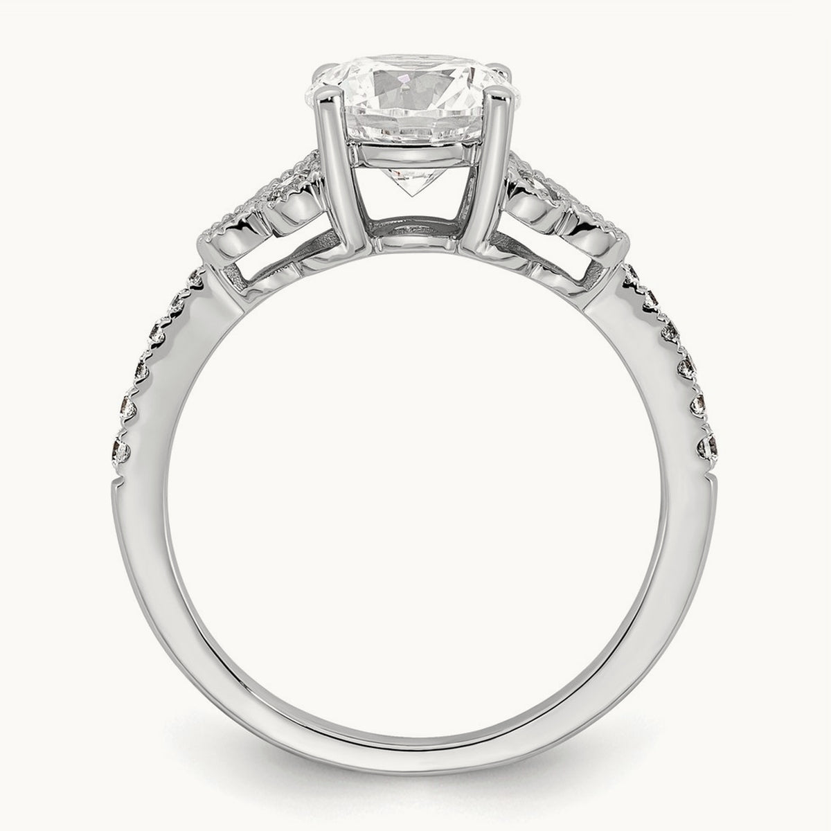 Round Semi-Mount Engagement Ring — 1 1/2 ct, 7