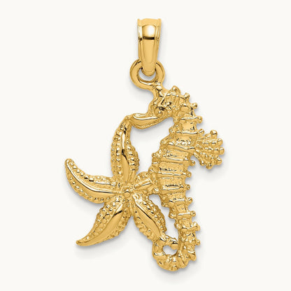Starfish and Seahorse Charm — 25mm