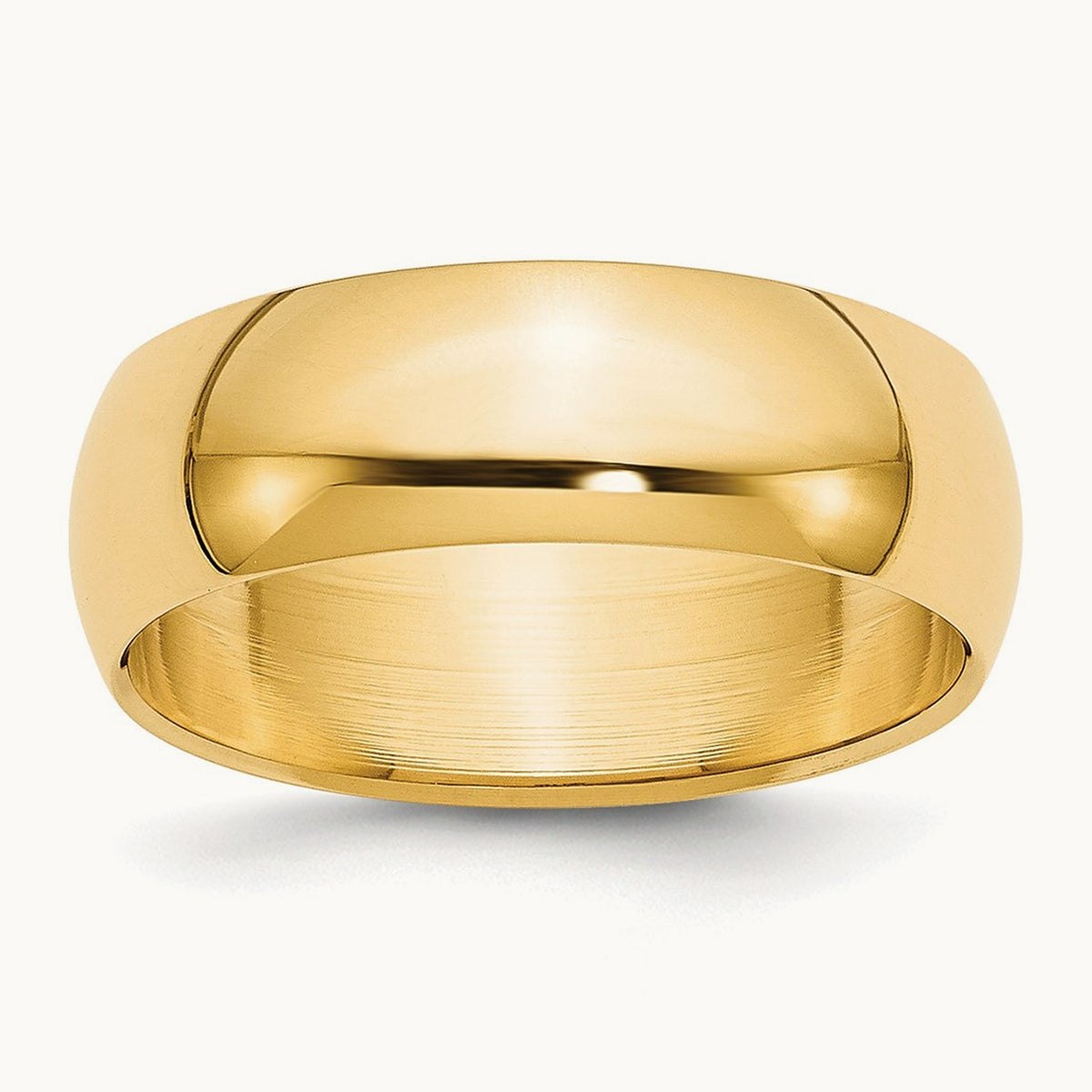Half-Round Wedding Band — 14K Yellow Gold, 7mm