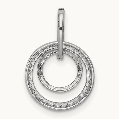 Double Circle Dangle Pendant, 0.25 ct tw Lab-Grown Diamond