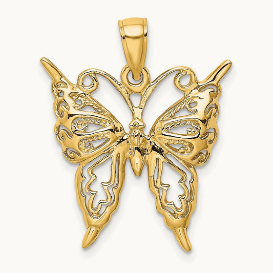 Cut-Out Butterfly Charm — 28.4mm