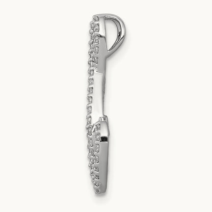 1/4ct. Diamond Fancy Heart Infinity Chain Slide, 14K White Gold
