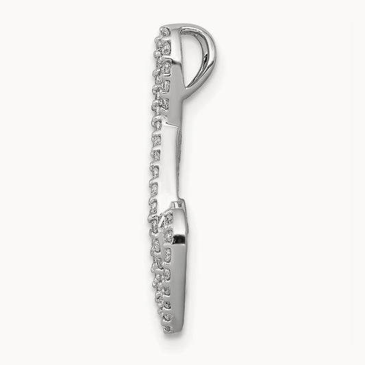 1/4ct. Diamond Fancy Heart Infinity Chain Slide, 14K White Gold