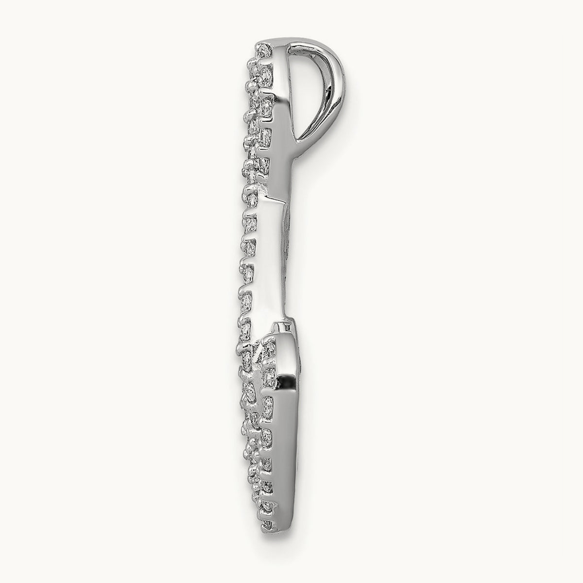 1/4ct. Diamond Fancy Heart Infinity Chain Slide, 14K White Gold