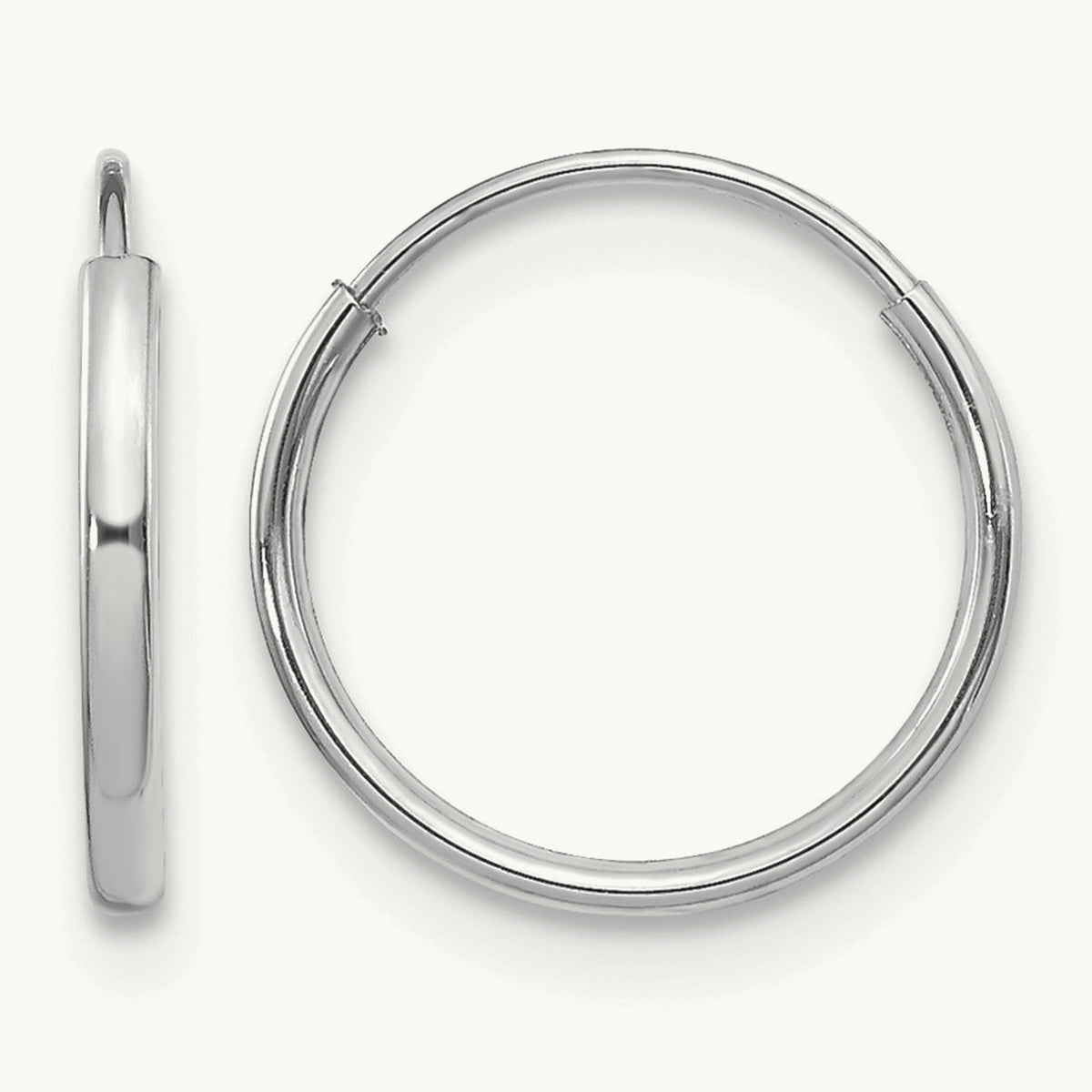 Madi K White Gold Endless Hoop Earrings, 14K