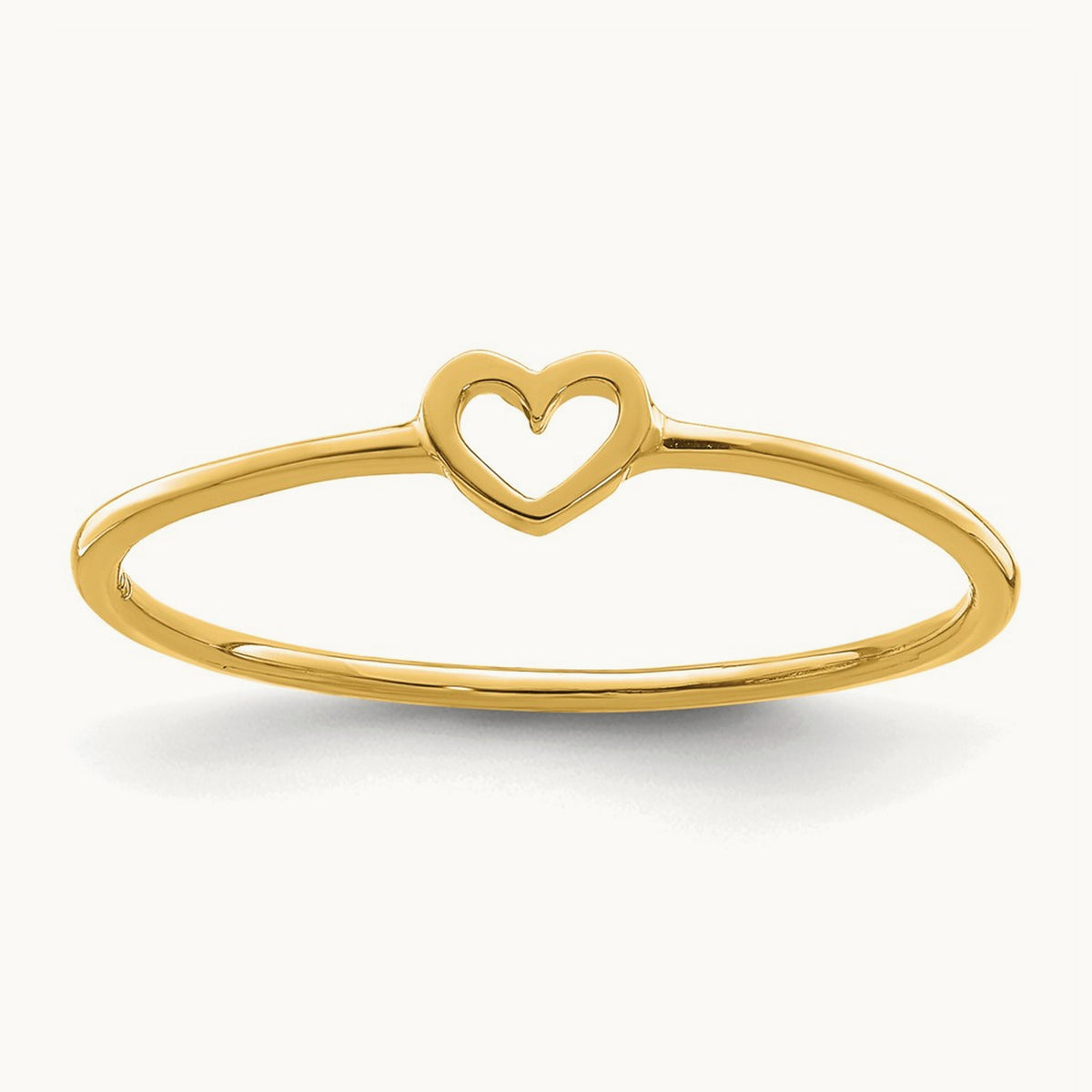 Polished Heart Ring — 14K Yellow Gold