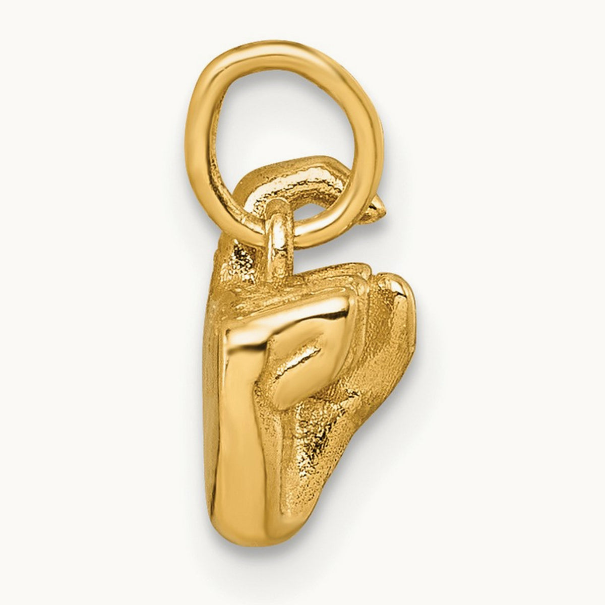 American Sign Language Alphabet Fingerspelling Sign X Pendant, 14K