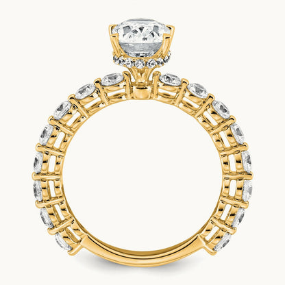 Oval Engagement Ring, 2.50 ct tw Lab-Grown Diamond — 14K Yellow Gold