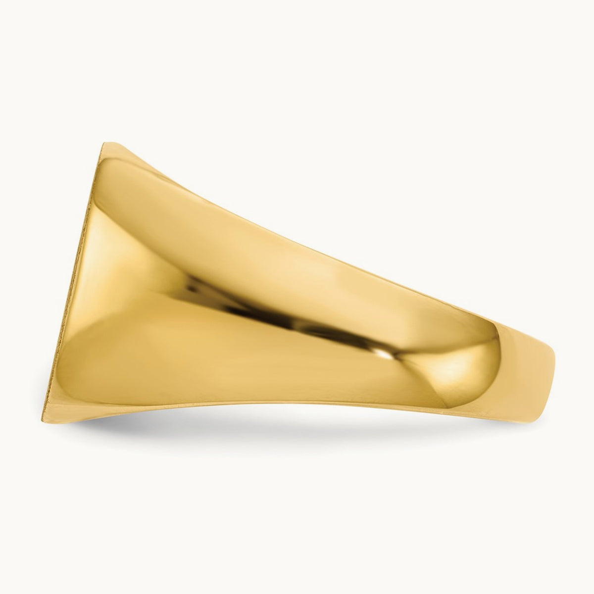 13.0x12. Closed Back Mens Signet Ring, 0mm, 14K