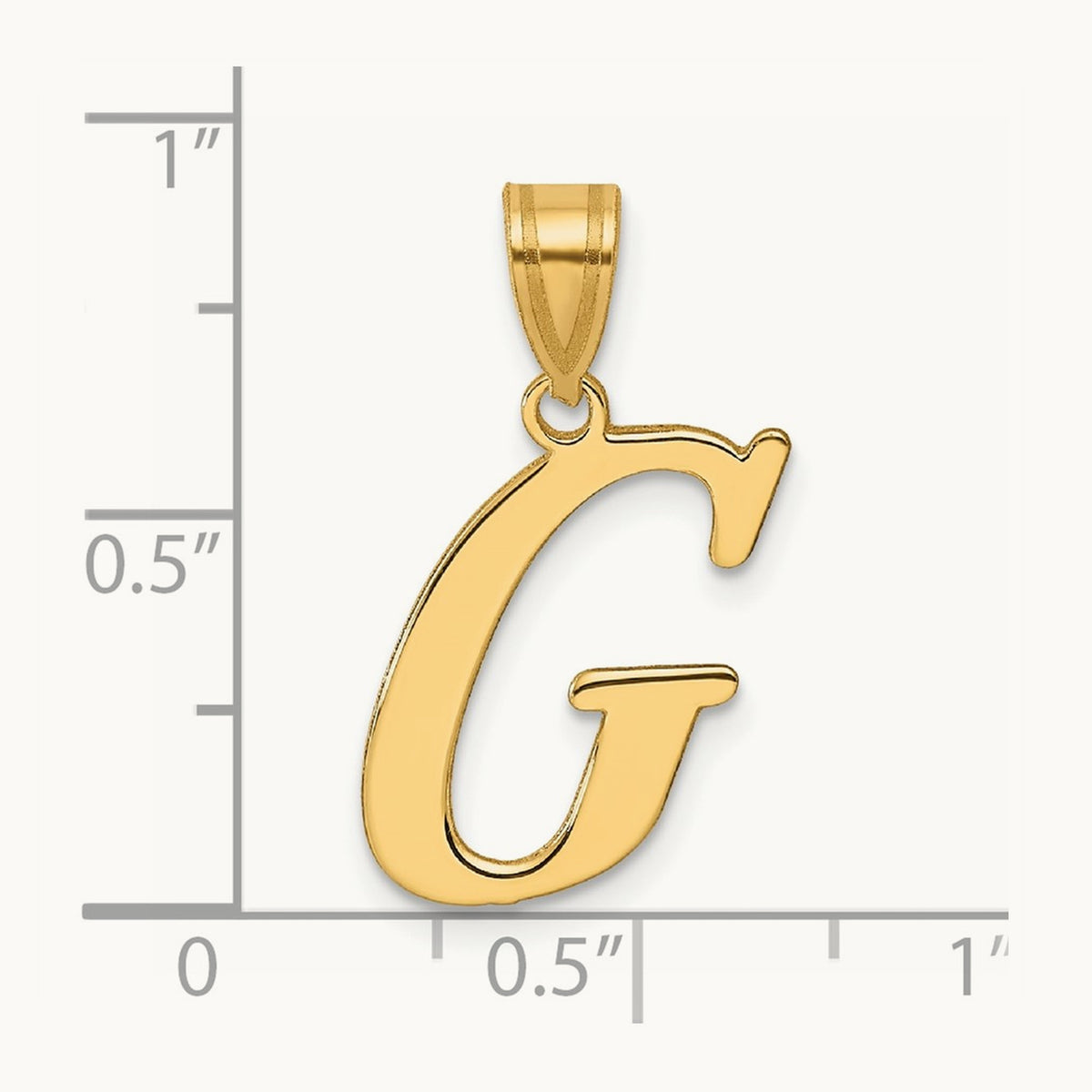 Polished Initial Pendant — G