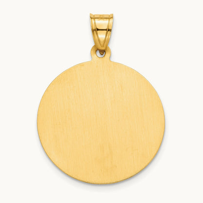 Saint Jude Medal Hollow Pendant, 14K