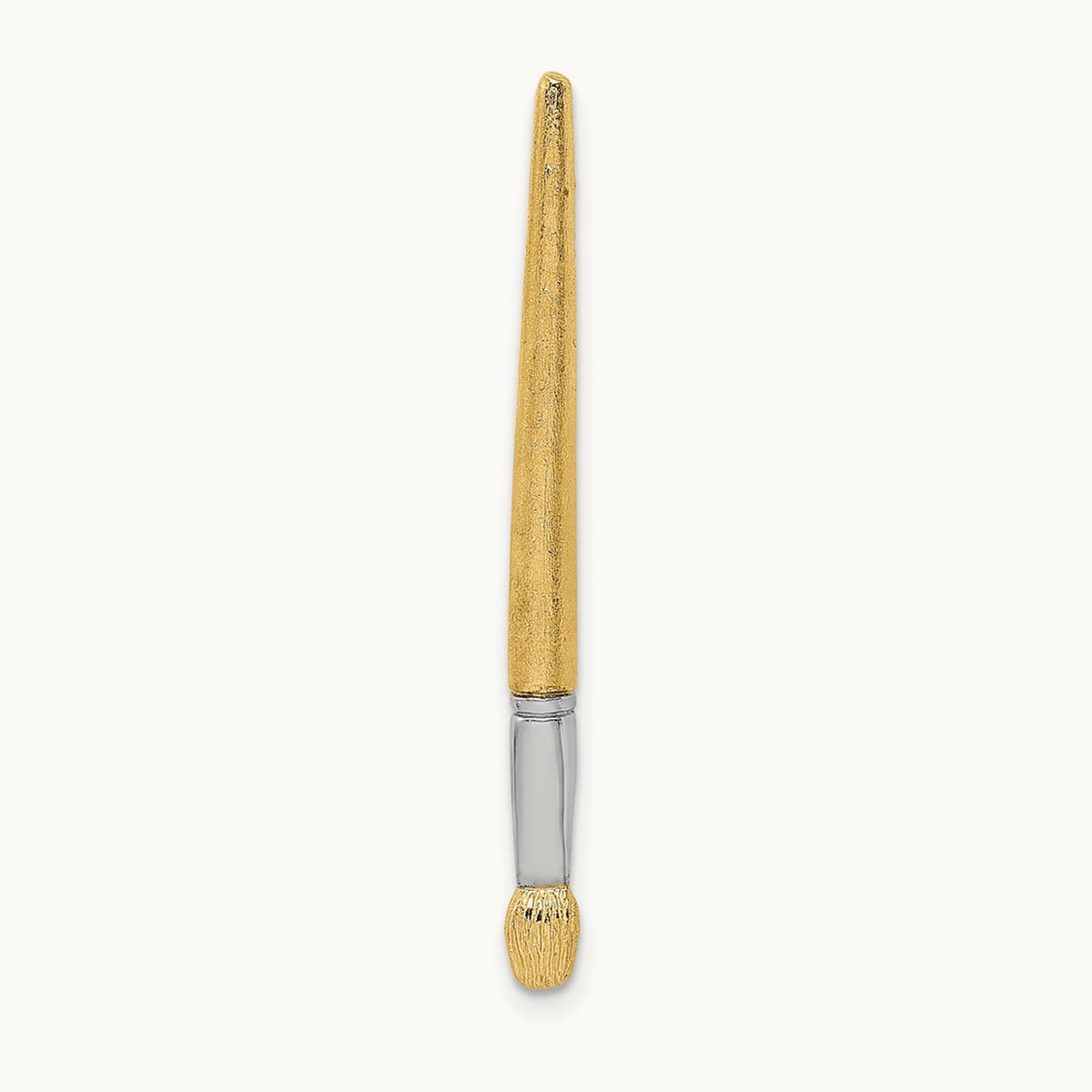w/Rhodium 3-D Oil Paint Brush Charm, 14K
