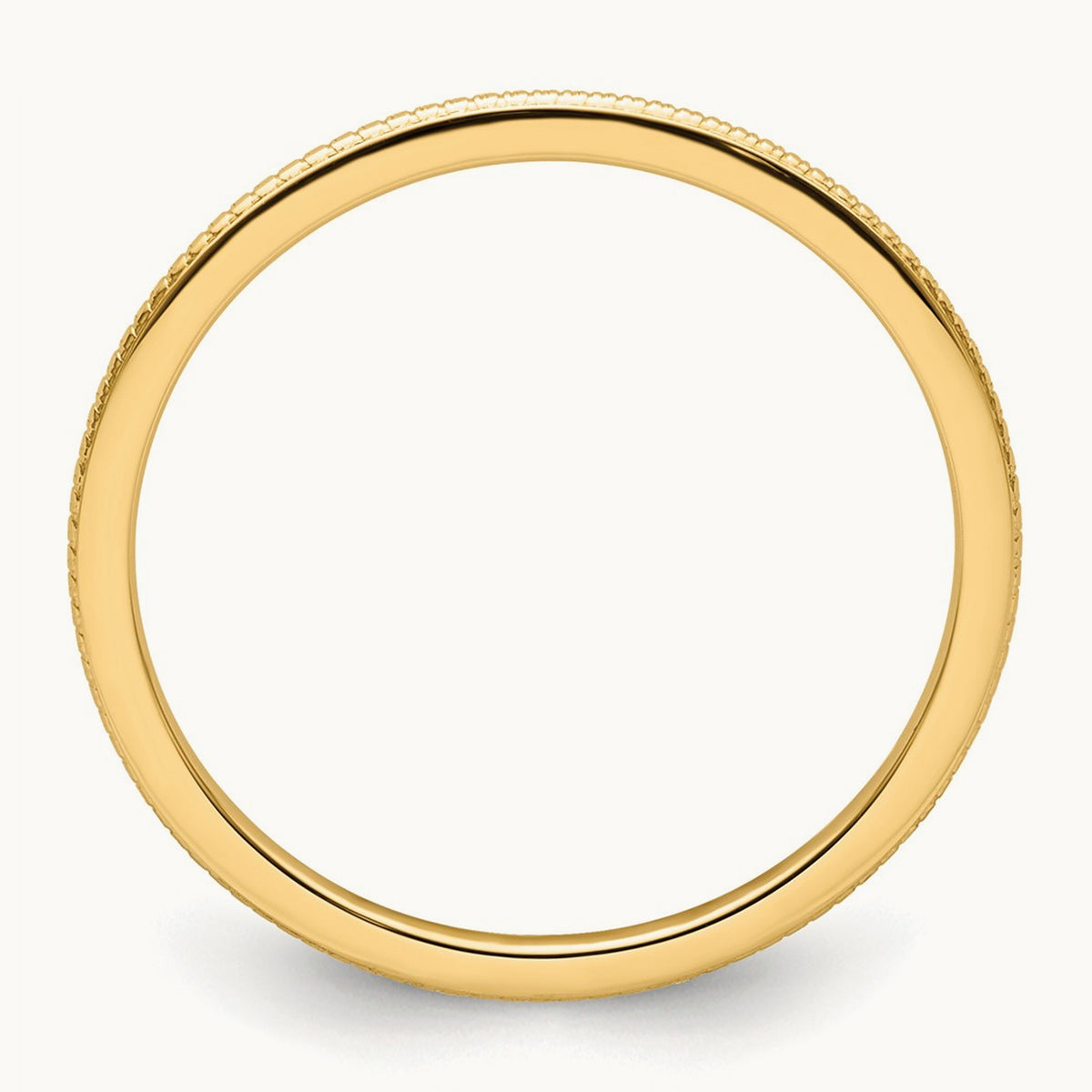 Bead Stackable Band — 14K Yellow Gold