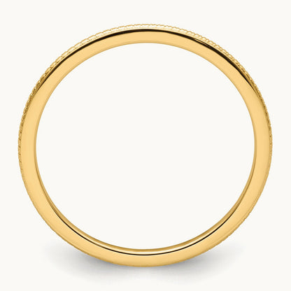 Bead Stackable Band — 14K Yellow Gold