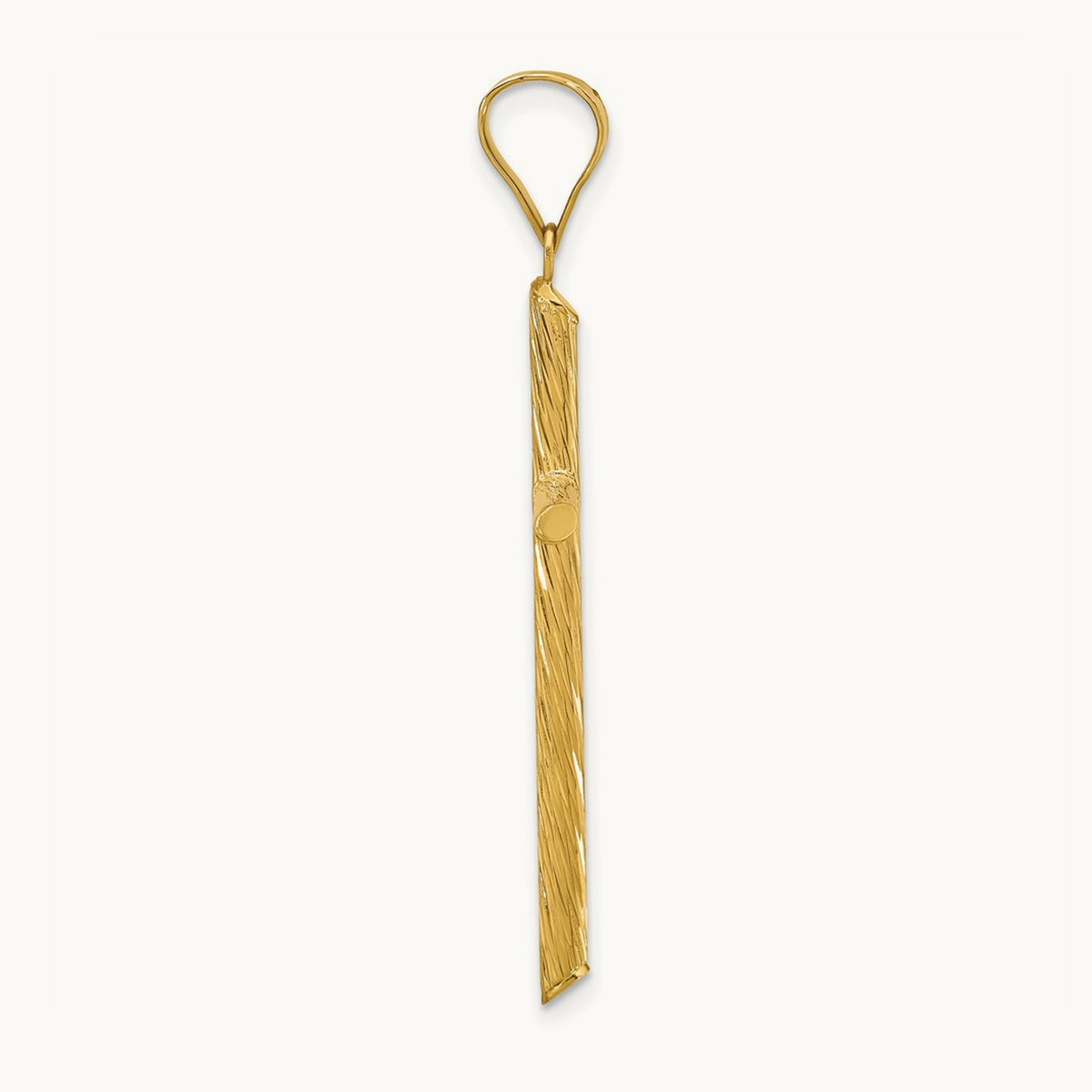 Polished & Textured Fancy Cross Pendant — 45.35mm