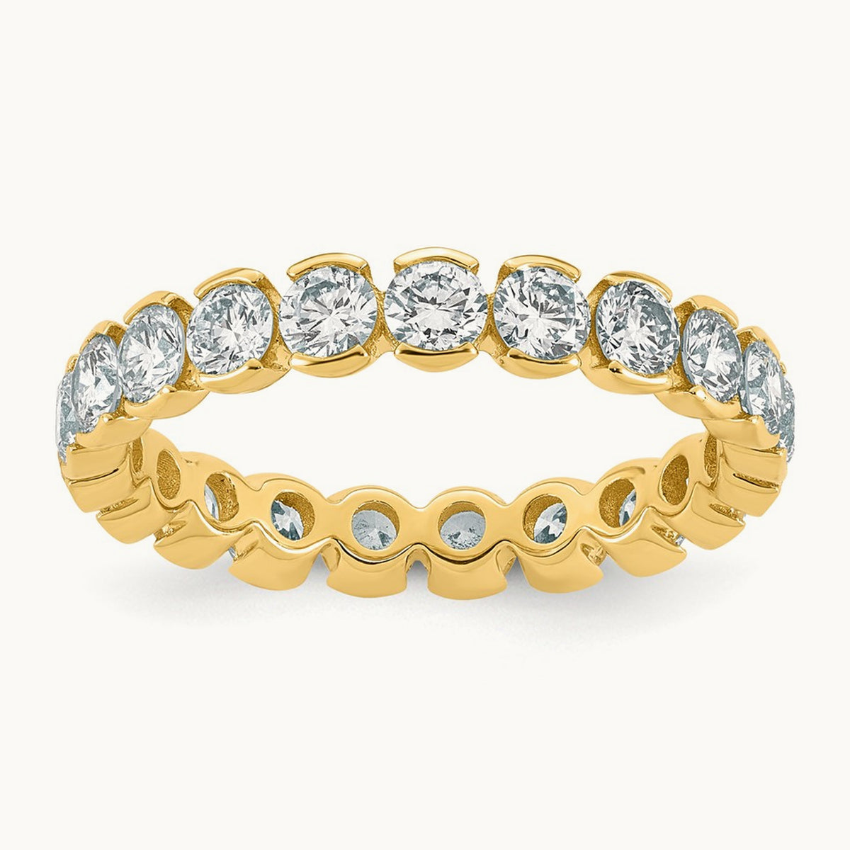Emerald Eternity Ring, 2.00 ct tw Lab-Grown Diamond