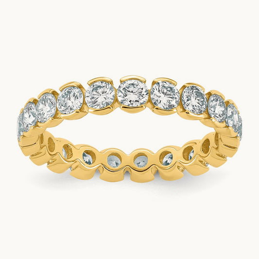Emerald Eternity Ring, 2.00 ct tw Lab-Grown Diamond