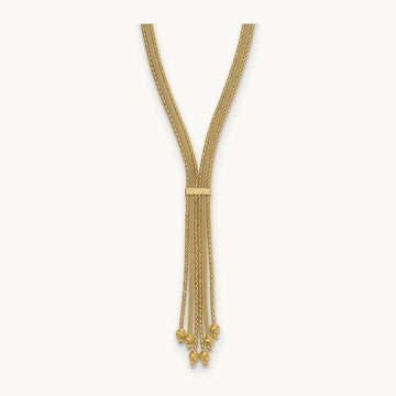 Polish/Texture/Dia-cut Fancy Drop Necklace, 14K — Leslie's