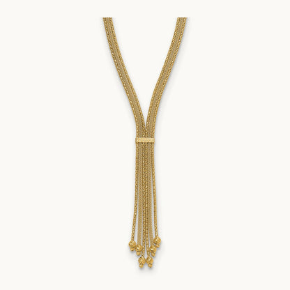 Polish/Texture/Dia-cut Fancy Drop Necklace, 14K — Leslie's