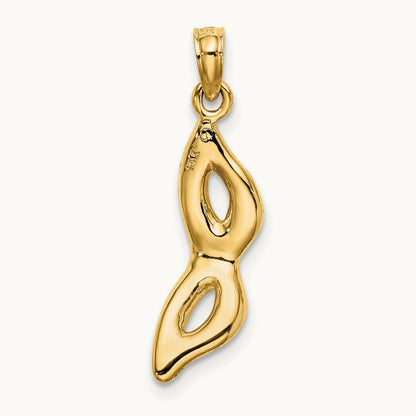 3-D Beveled Masquerade Mask Charm, 14K