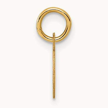 Small Script Letter Q Initial Charm, 14K