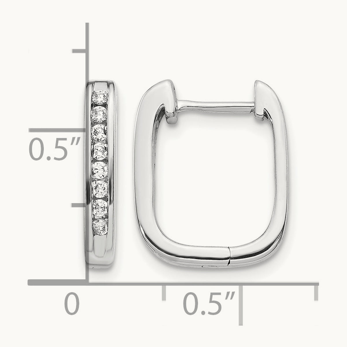 Diamond Complete Hinged Hoop Earrings — photo set