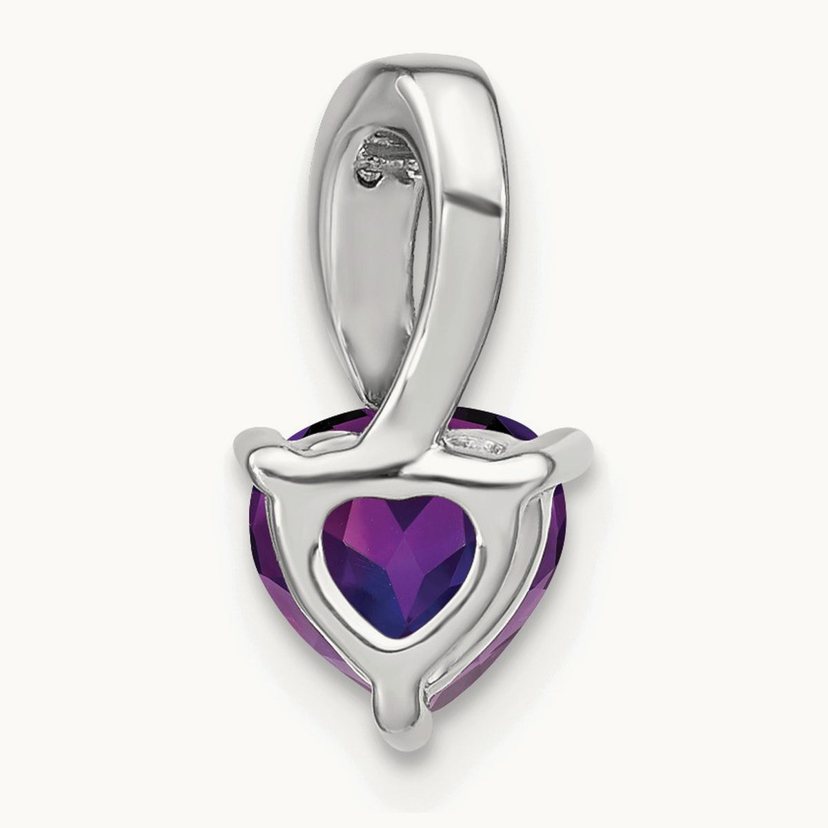 Amethyst and Diamond Heart Pendant — photo set