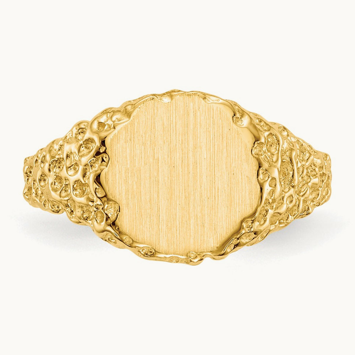 9.5x8. Closed Back Signet Ring, 5mm, 14K