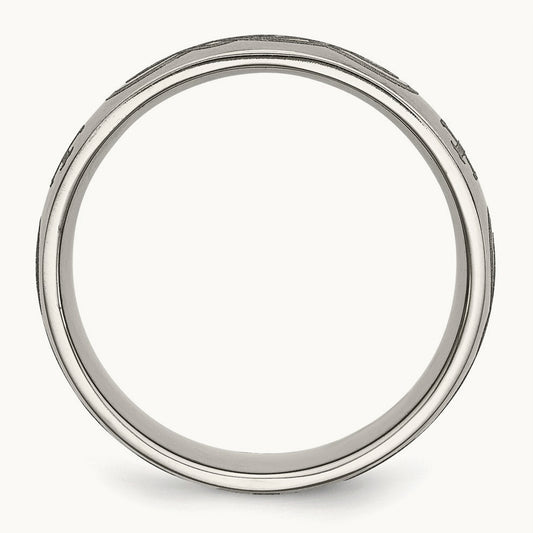 Brushed Cross Laser Design Band — photo set