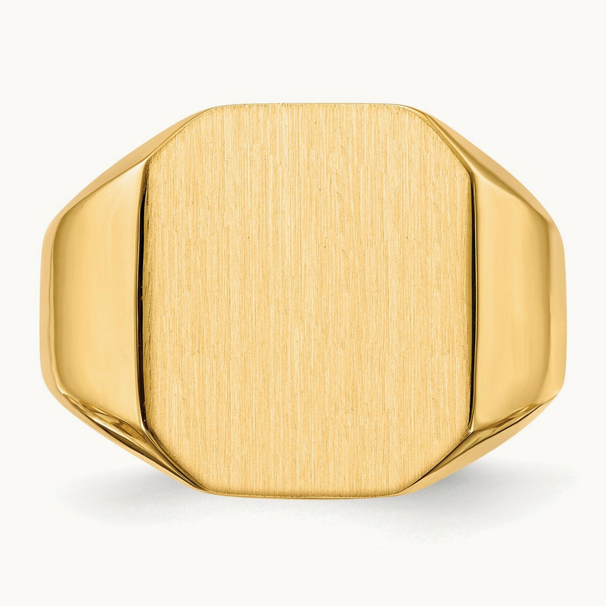 Open Back Mens Signet Ring — photo set