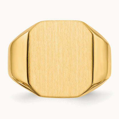 Open Back Mens Signet Ring — photo set