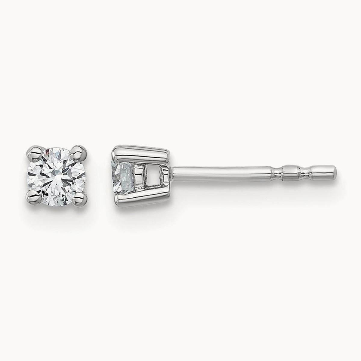 Round Heavyweight Stud Earrings, 0.10-7.00 ct tw Lab-Grown Diamond — 1/4 ct, 18K White Gold