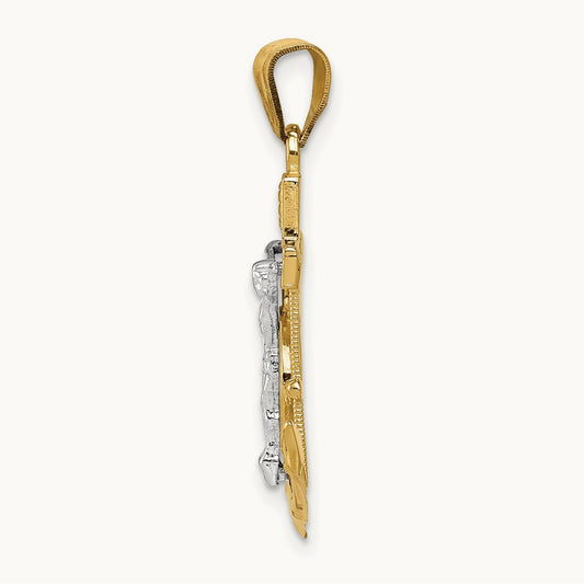 Diamond-cut Mariner's Crucifix Pendant — 28mm