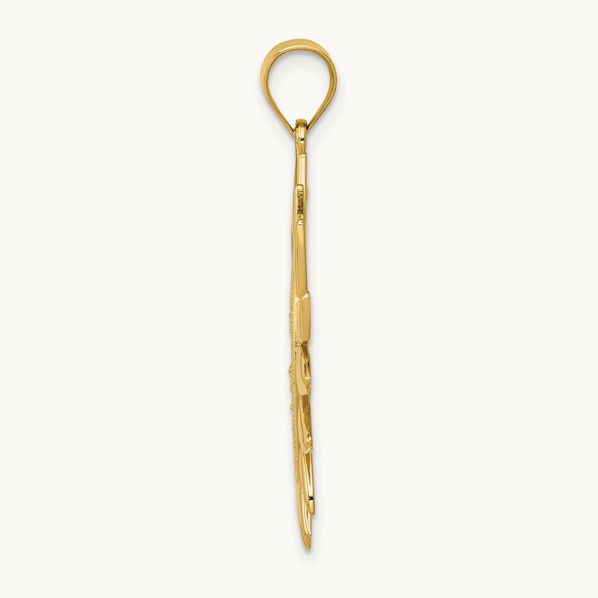 Filigree Sun Pendant — 14K Yellow Gold