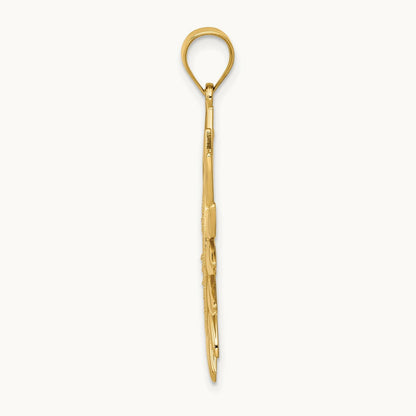 Filigree Sun Pendant — 14K Yellow Gold