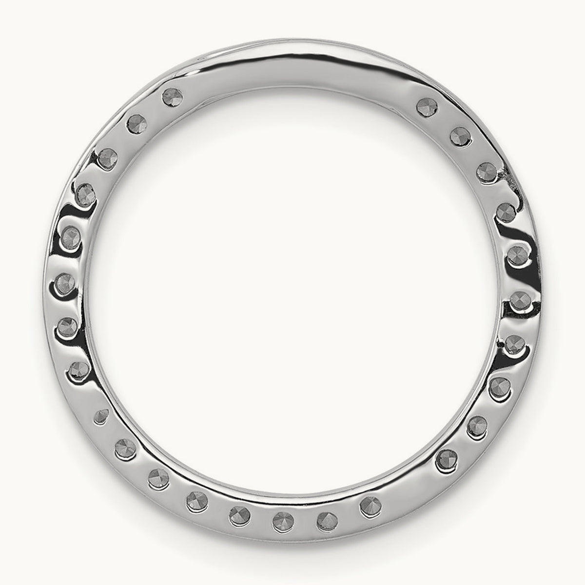 Circle Chain Slide Pendant, 0.50-0.75 ct tw Lab-Grown Diamond