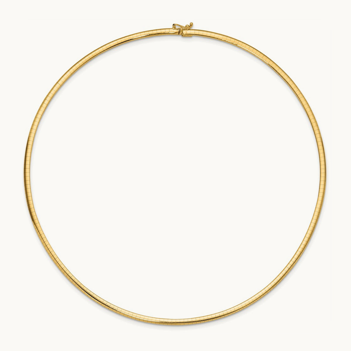 Domed Omega Necklace — 14K Yellow Gold, 18mm, 3mm