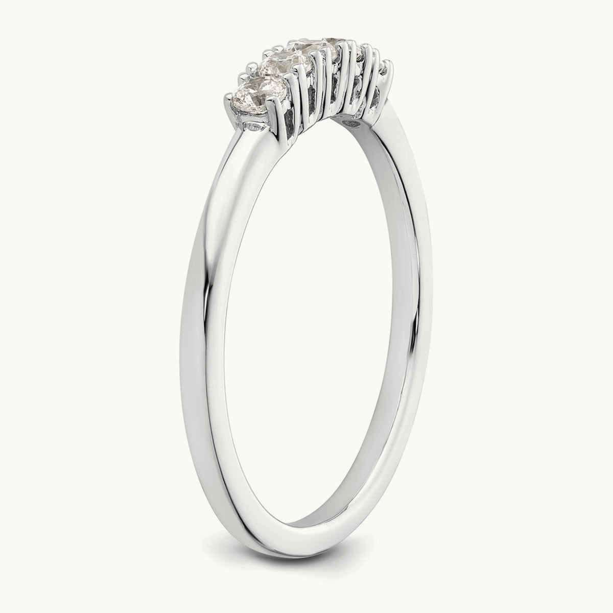 5-Stone Diamond Band, 14K White Gold