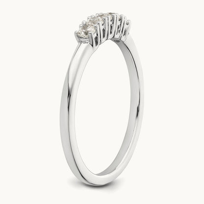 5-Stone Diamond Band, 14K White Gold