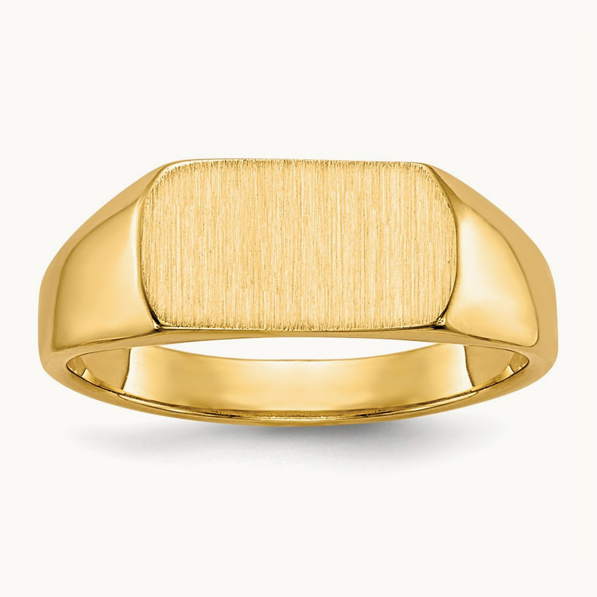 10x6mm Open Back Signet Ring, 14K